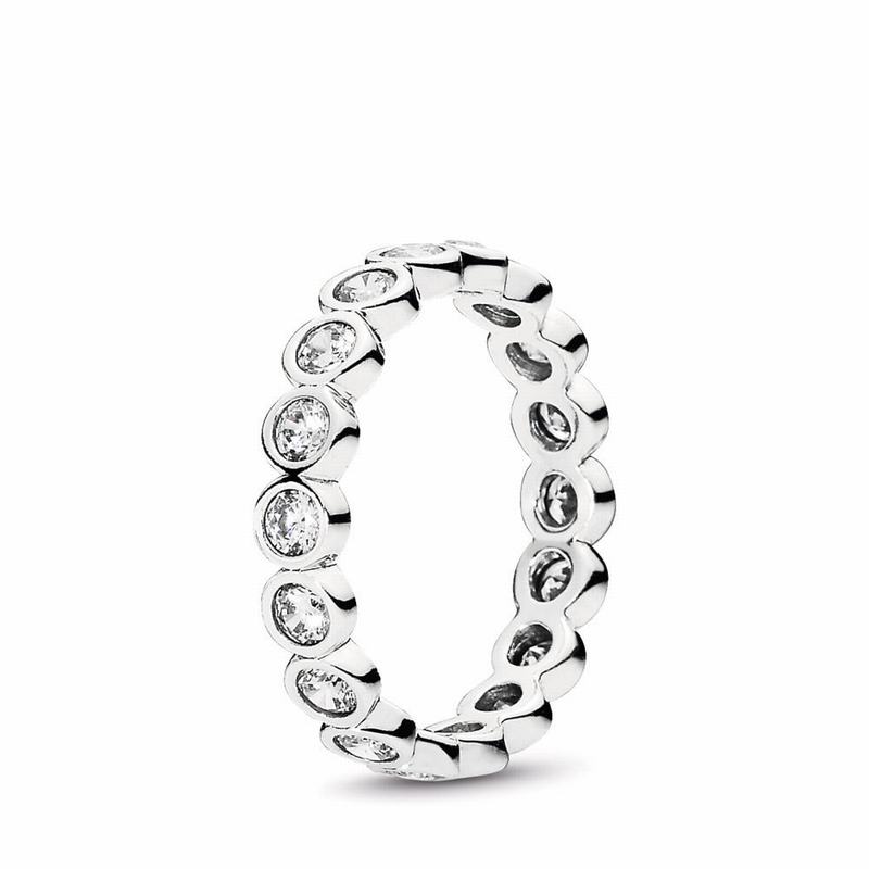 Pandora Allustackable Ring Brilliant Stackable Ring - Sterling Silver/Cubic Zirconia - Canada | TO83